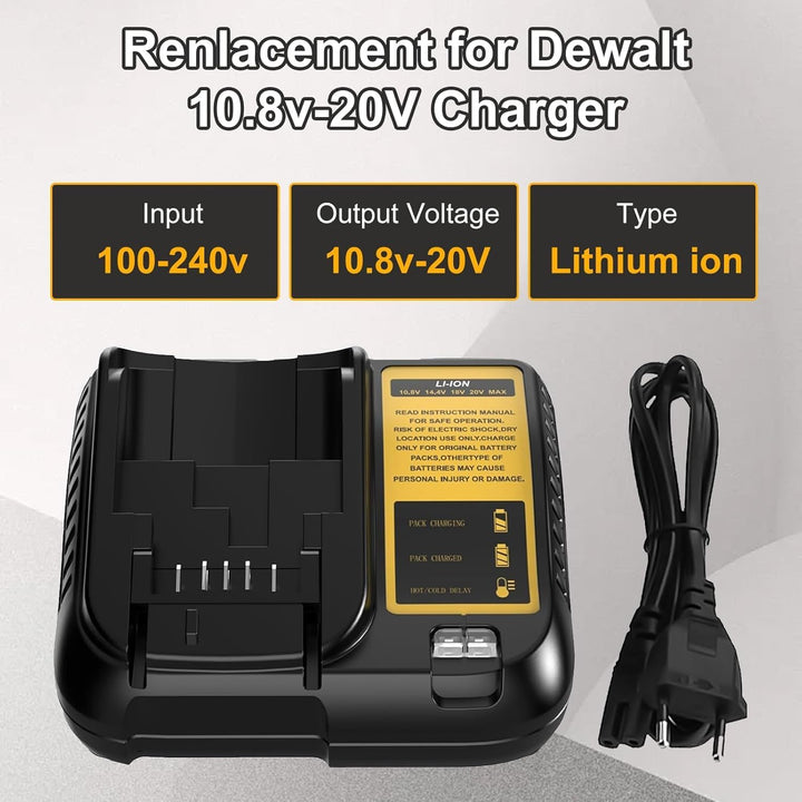 Ersatz für Dewalt Ladegerät 12V