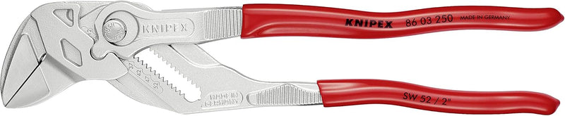 KNIPEX Zangenschlüssel Zange und Schraubenschlüssel in einem Werkzeug (250 mm) 86 03 250 SB (SB-Kart