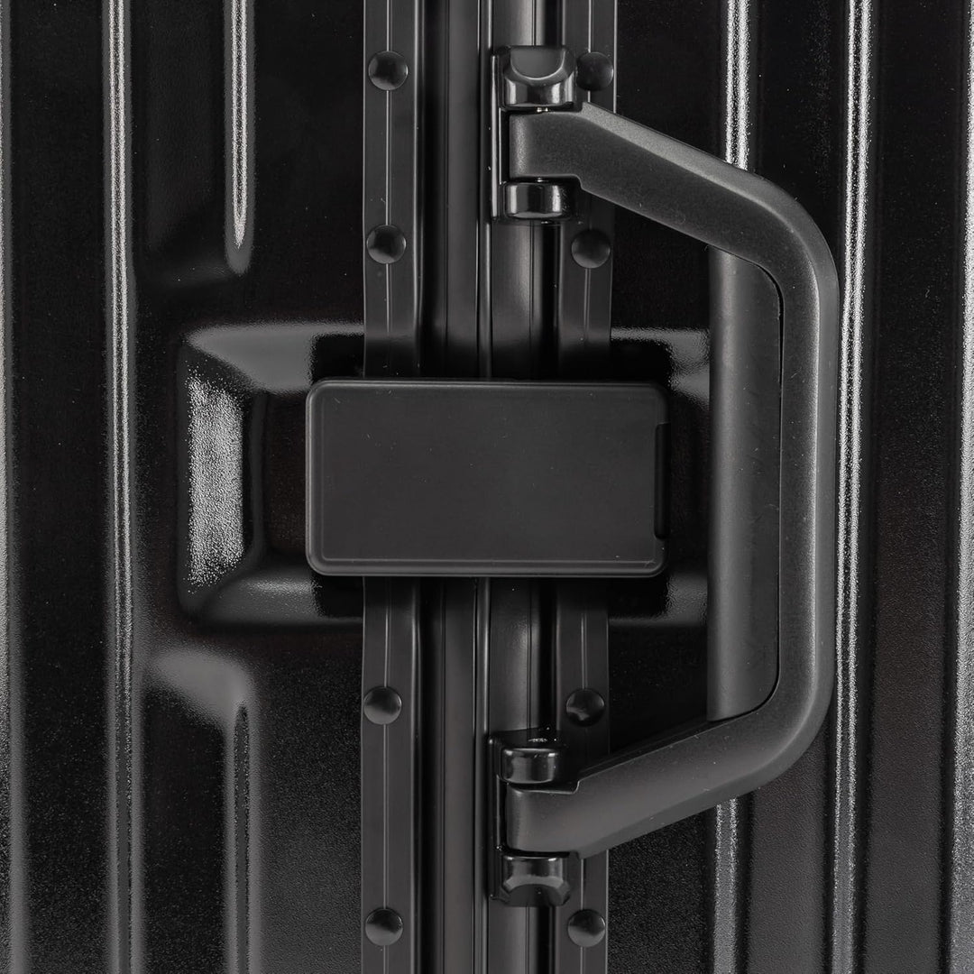 Travelhouse London Koffer Schwarz S-55cm, L-55cm · 2er-Set · Alu-Rahmen · Polykarbonat Hartschale ·