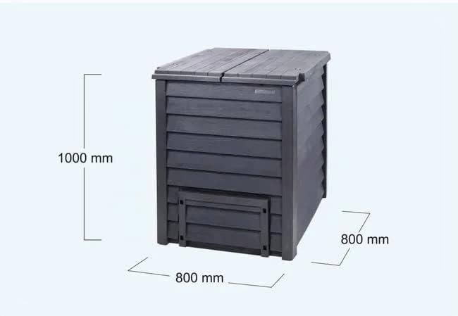Garantia Thermo-Wood Komposter 600 L anthrazit Holzoptik