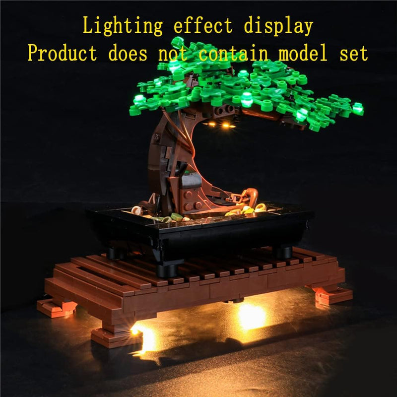 GEAMENT LED Licht-Set (Grün) Kompatibel mit Lego Bonsai Baum (Bonsai Tree) - Beleuchtungsset für Cre