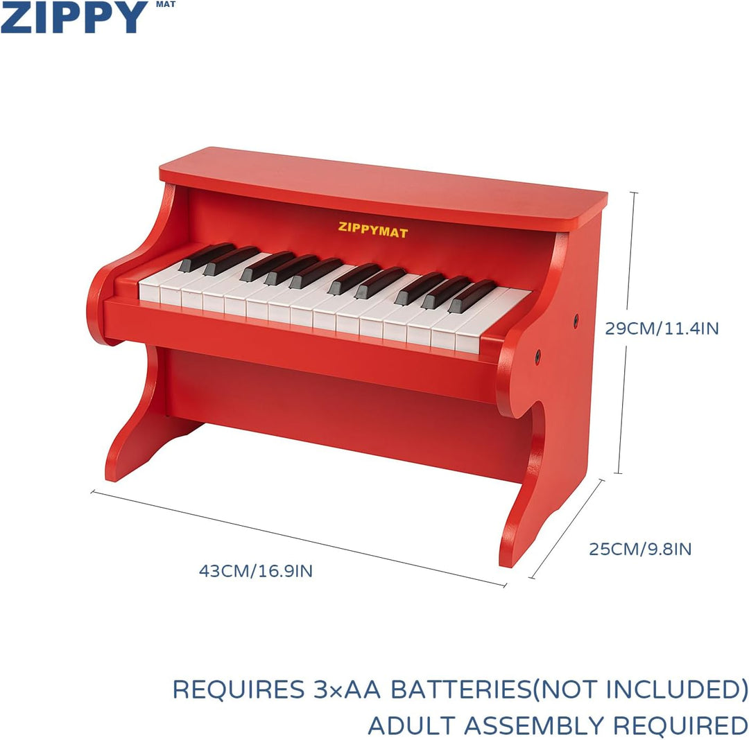 ZIPPY MAT Kinder Klavier Tastatur, 25 Tasten Digitalpiano für Kinder, Mini Musik Lerninstrument Spie