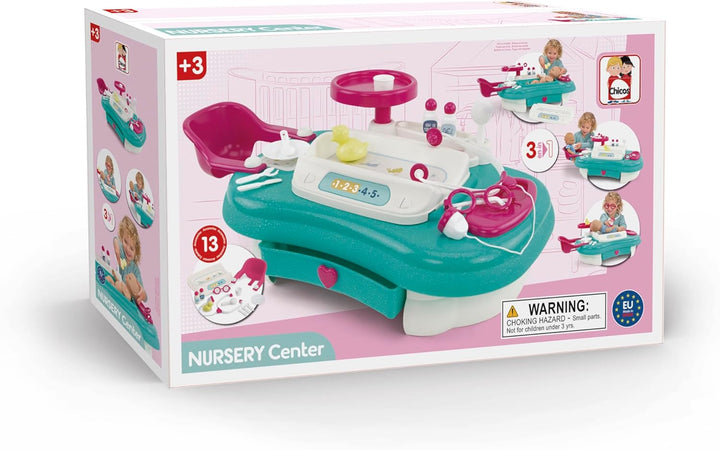 Chicos - Nursery Center Nursery Center Nachahmung. Komplettes Spielzeug mit Set, 3 Räume für die Pfl