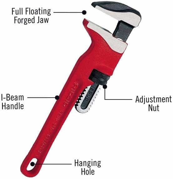 RIDGID 31400 verstellbarer Schlüssel, 12" (300 mm) einstellbarer Schlüssel, Rollgabelschlüssel Nicht