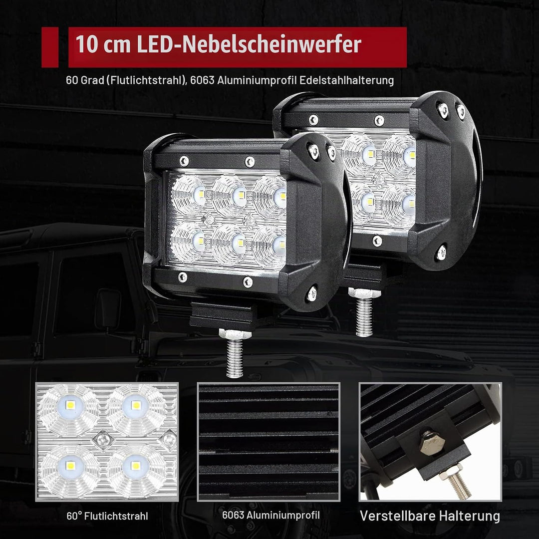 LED Arbeitsscheinwerfer Bar SKYWORLD 50cm 288W Lightbar LED Scheinwerfer Combo Zusatzscheinwerfer 12
