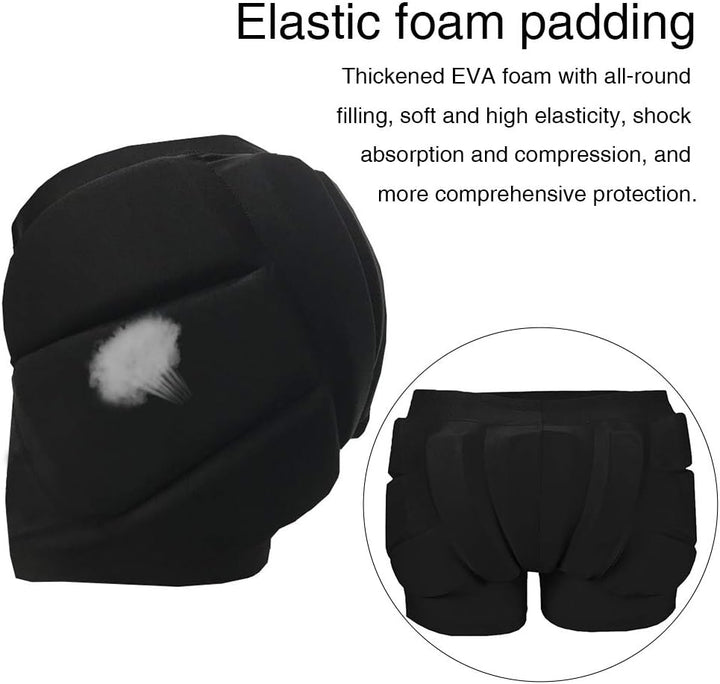 Gepolsterte Hüft-Shorts für Kinder, 3D-schützende, gepolsterte Shorts, Crash-Po-Pads für Snowboarden