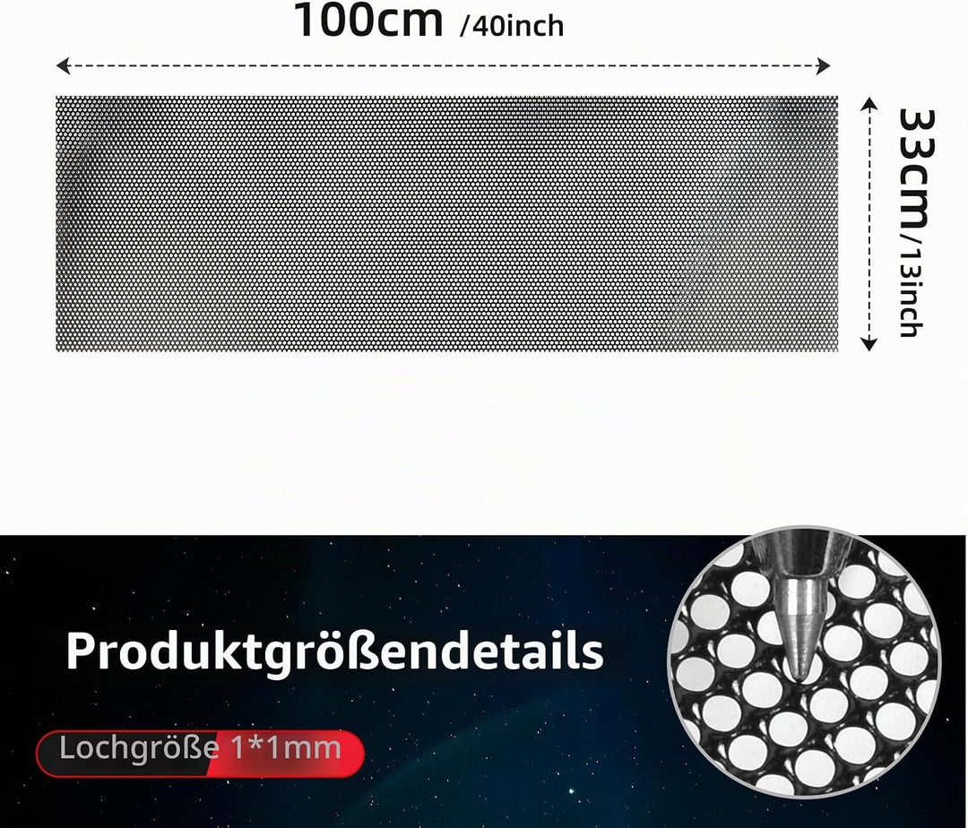 AggAuto Edelstahl Auto Grillnetzbildschirm, mit 304SS-Drahtgeflecht beschichteter 304SS-Gitter, Auto