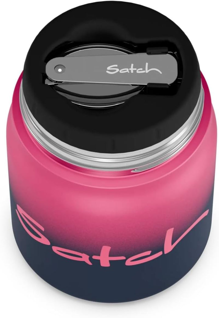 Satch Thermo Lunchbox 500ml, auslaufsicher, isoliert, mit Gabel-Löffelkombination Pink Graffiti - Pi