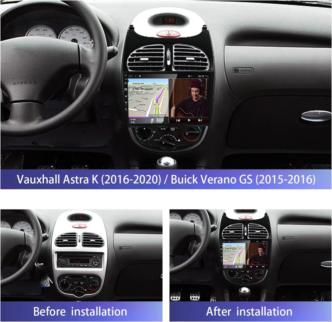 JOYX Android 12 IPS Autoradio Passt für Peugeot 206 (2002-2010) - 4G+64G - Eingebaut DSP/Carplay/And