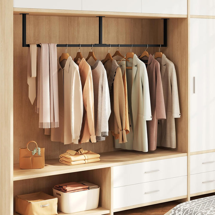 eSituro Kleiderstange Wandmontage, Garderobe Rohr industrial, für Flur Küche Wohnzimmer Badezimmer,