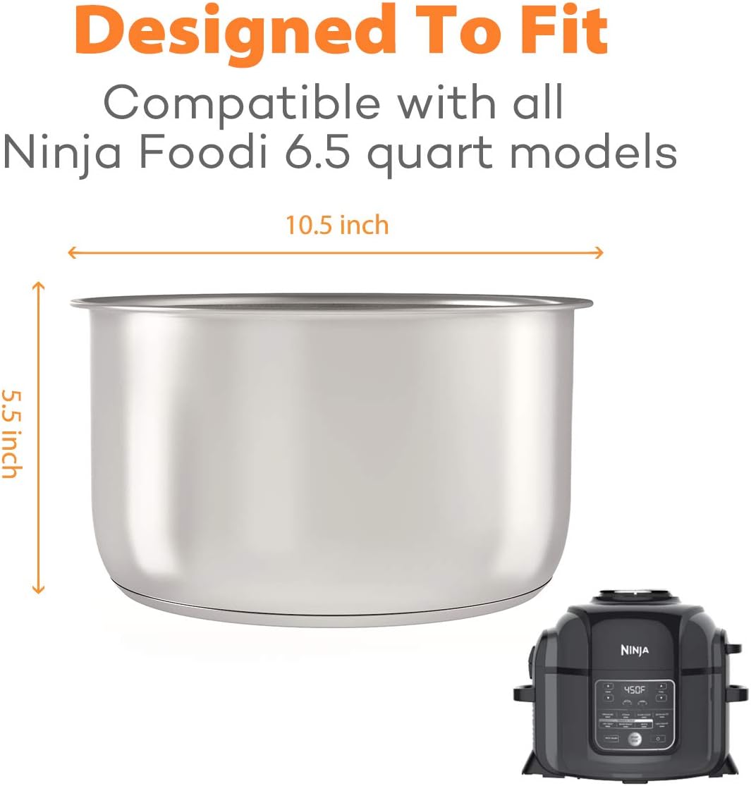 Sicheer -Einsatz aus Edelstahl, kompatibel mit Ninja Foodi 6,5 Quart, von Sicheer 6.5 Quart, 6.5 Qua