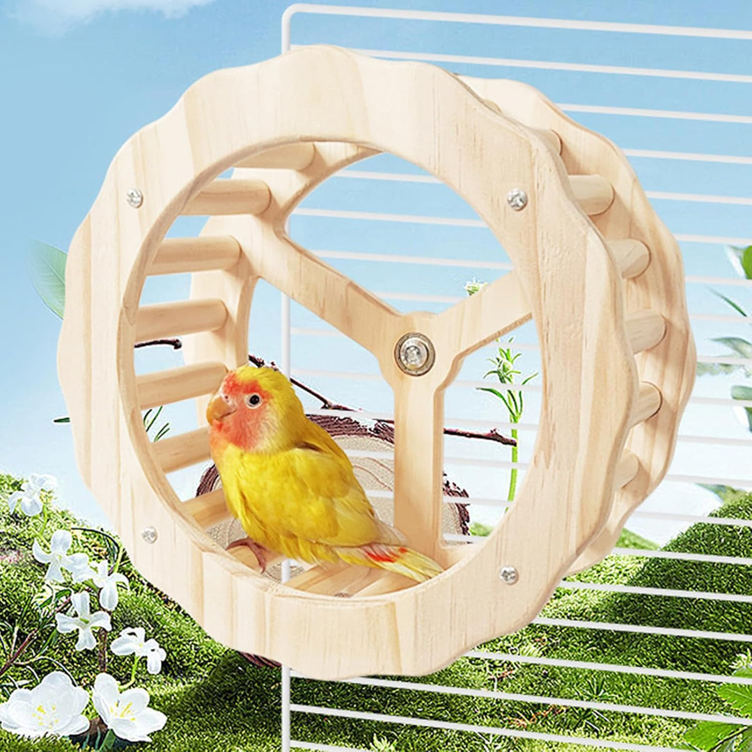 Vogelspielzeug Rotierende Schaukel, Holz Vogel Schaukel für Papageien, Naturholz, Langeweile lindern