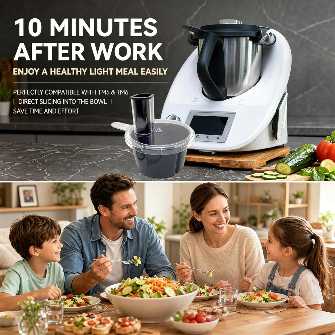 Gemüseschneider elektrisch für Thermomix TM5 TM6, Küchenmaschine Container Cutter Kit, Vegetable Cho
