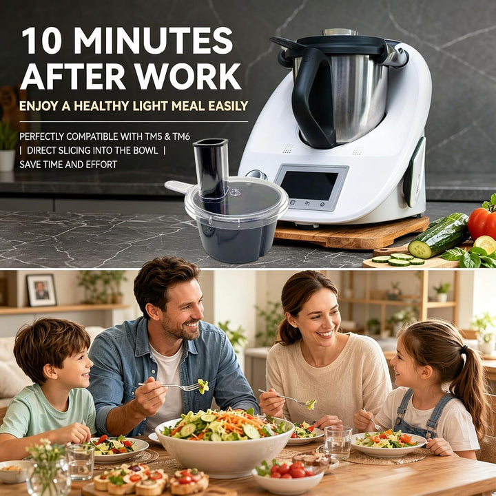Gemüseschneider elektrisch für Thermomix TM5 TM6, Küchenmaschine Container Cutter Kit, Vegetable Cho