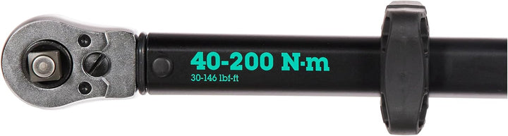 Wera 05075626001 Click-Torque C 3 Push R/L, einstellbarer Drehmomentschlüssel, 1/2", 40 - 200 Nm Sin