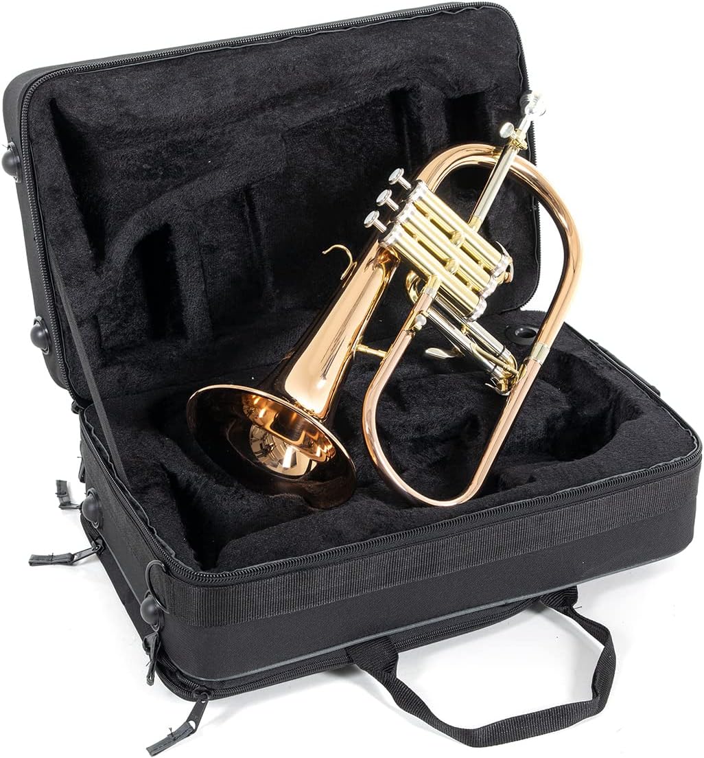 Roy Benson Bb Flügelhorn MOD.FH-302G Goldmessing Schall, inkl. Etui, FH-302G