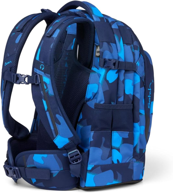 satch pack Schulrucksack ergonomisch, 30 Liter, Organisationstalent 30 Liter Troublemaker - Blau, 30