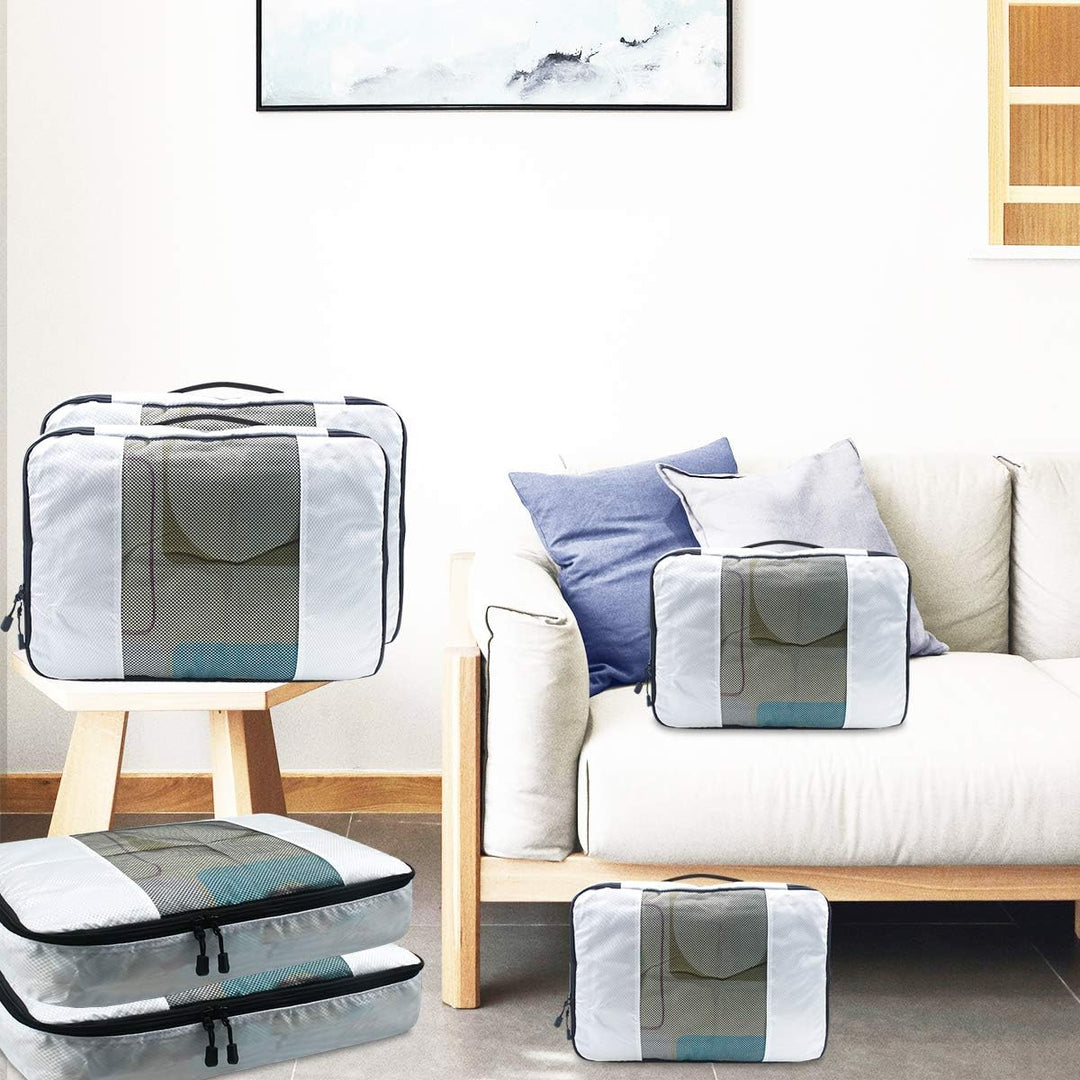 Kleidertaschen Set, Netspower Packing Cubes als Gepäck Organizer, 6 Stück wasserdichte Kofferorganiz