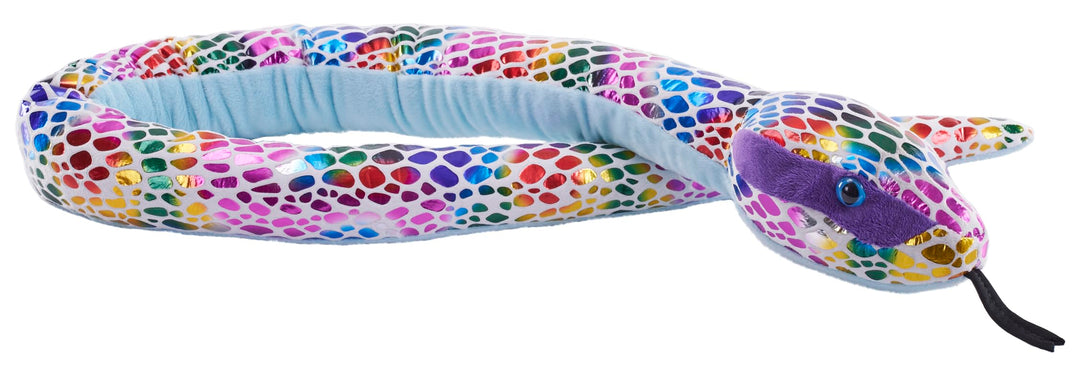 Wild Republic Foilkins Gepunktete Regenbogen-Schlange, Stofftier, 137 cm, Plüschtier, Füllung aus ge