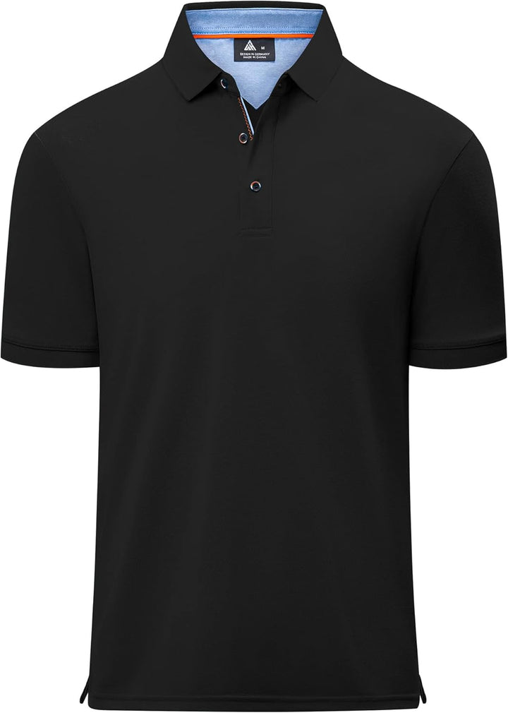 geeksport Herren Poloshirt Kurzarm Tennis Regular Fit Shirt Sport Schnelltrocknend Atmungsaktiv Polo