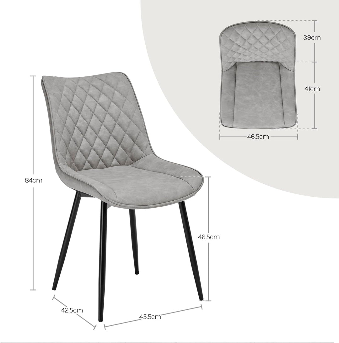 WOLTU 4 x Esszimmerstühle 4er Set Esszimmerstuhl Küchenstuhl Polsterstuhl Design Stuhl mit Rückenleh