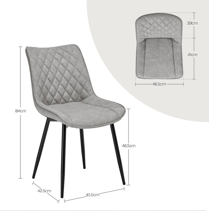 WOLTU 4 x Esszimmerstühle 4er Set Esszimmerstuhl Küchenstuhl Polsterstuhl Design Stuhl mit Rückenleh