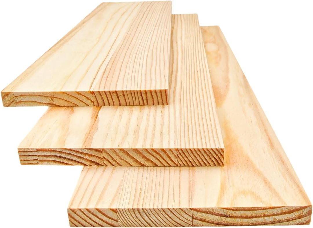 Rechteckige Holzbretter, unlackierte Holzblöcke zum Basteln, 30 x 10 x 1 cm, blanko, zum Schnitzen,