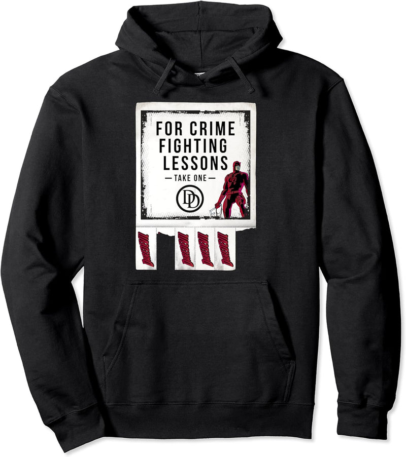 Marvel Daredevil For Crime Fighting Lessons Contact Poster Pullover Hoodie