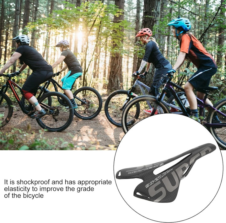 Dilwe Fahrrad Carbon Sattel Matt, Fahrradsattel Vollcarbon Fahrradsattelkissen Fahrradzubehör für MT