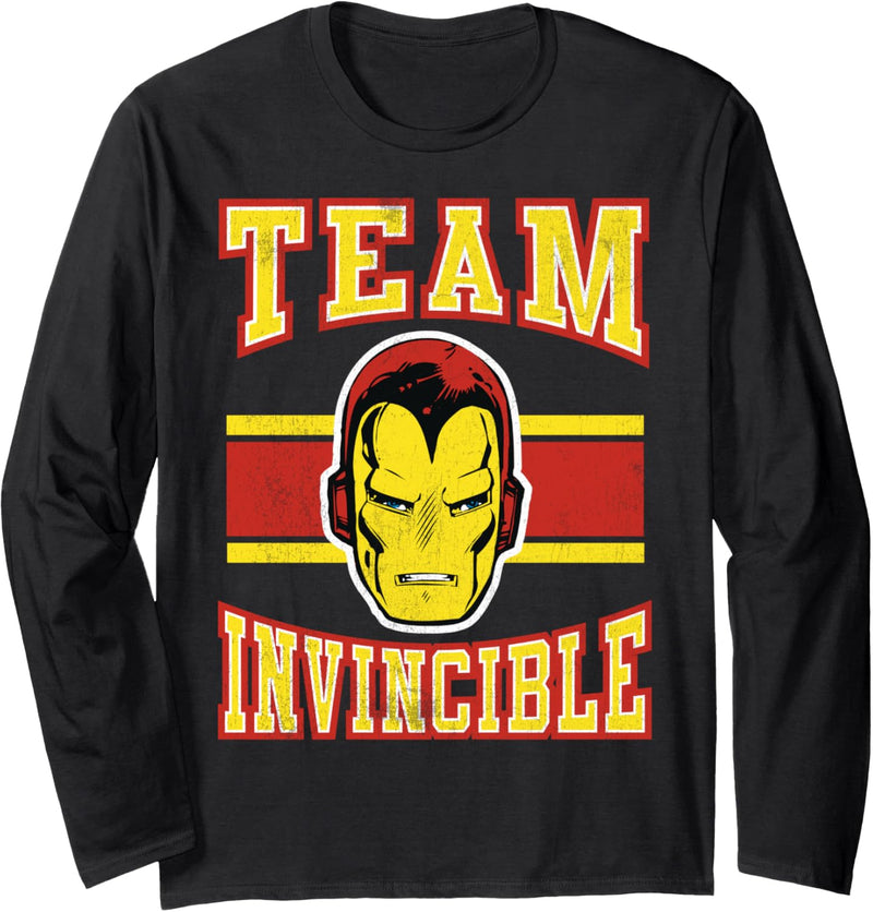 Marvel Avengers Iron Man Team Invincible Logo Langarmshirt