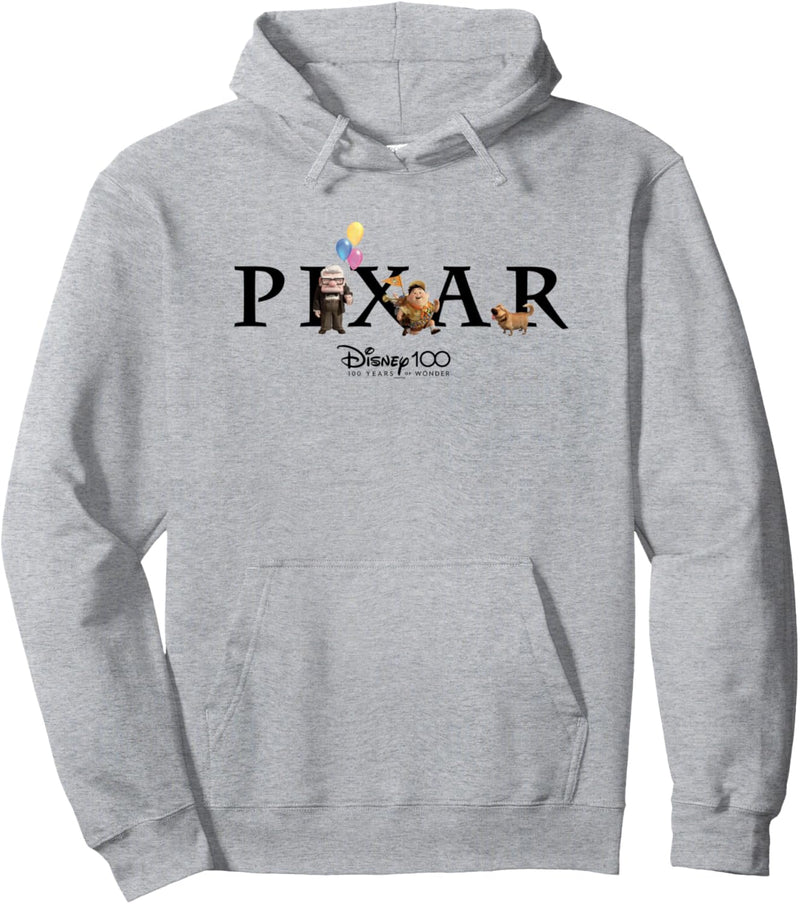 Disney 100 and Pixar’s Up Pixar Logo 100 Years of Wonder Pullover Hoodie