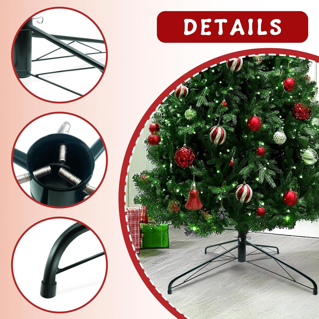 70cm Metall Weihnachtsbaum Ständer mit 3,2cm Bohrung für 120/150/180/250/270cm Weihnachtsbäume,Weihn