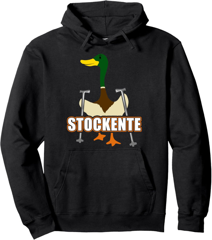 Stockente Lustiges Nordic Walking Design Ente Pullover Hoodie
