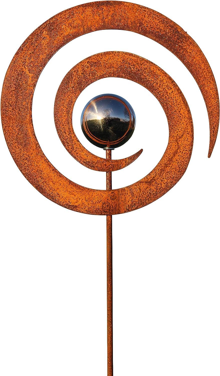 Bornhöft Gartenstecker Blume Metall Gartendeko Rost Edelrost rostiger Beetstecker 110cm Deko Rostfig