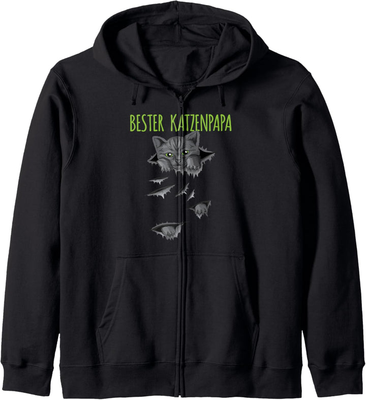 Bester Katzenpapa Katzenbesitzer Haustier Hauskatze Katzen Kapuzenjacke