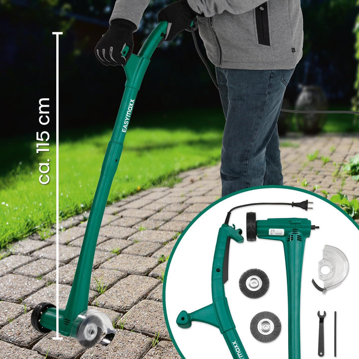 EASYmaxx Fugenreiniger elektrisch | Einfache säuberung von Fugen, Gehwegen & uvm - Ohne lästige Rück