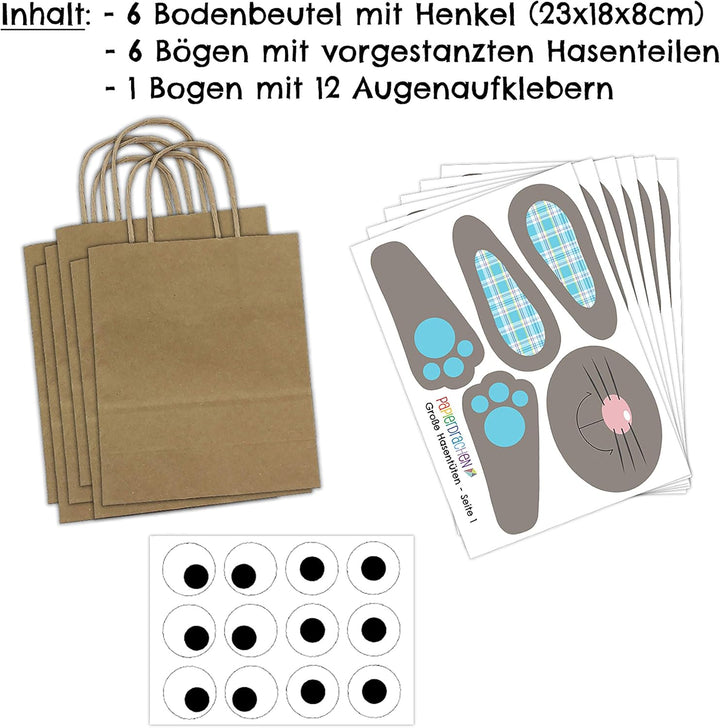 Papierdrachen DIY Osternester zum Befüllen und Basteln - Geschenktüten für Kinder mit Osterhasen in