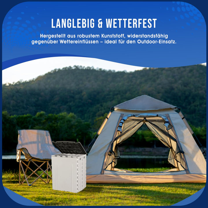 Faltbarer Mülleimer 30L mit Deckel – Klappbarer Abfalleimer Camping, Wohnmobil & Outdoor – platzspar
