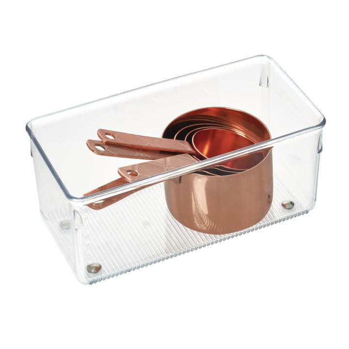 iDesign Schubladen Organizer, mittelgrosser Schubladeneinsatz aus Kunststoff, Besteckkasten für Schu