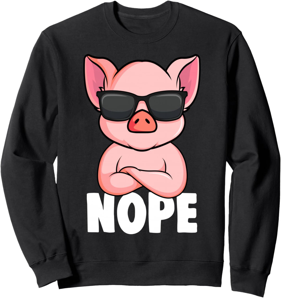 Schweine Nope Schweinchen Kinder Mädchen Schwein Sweatshirt