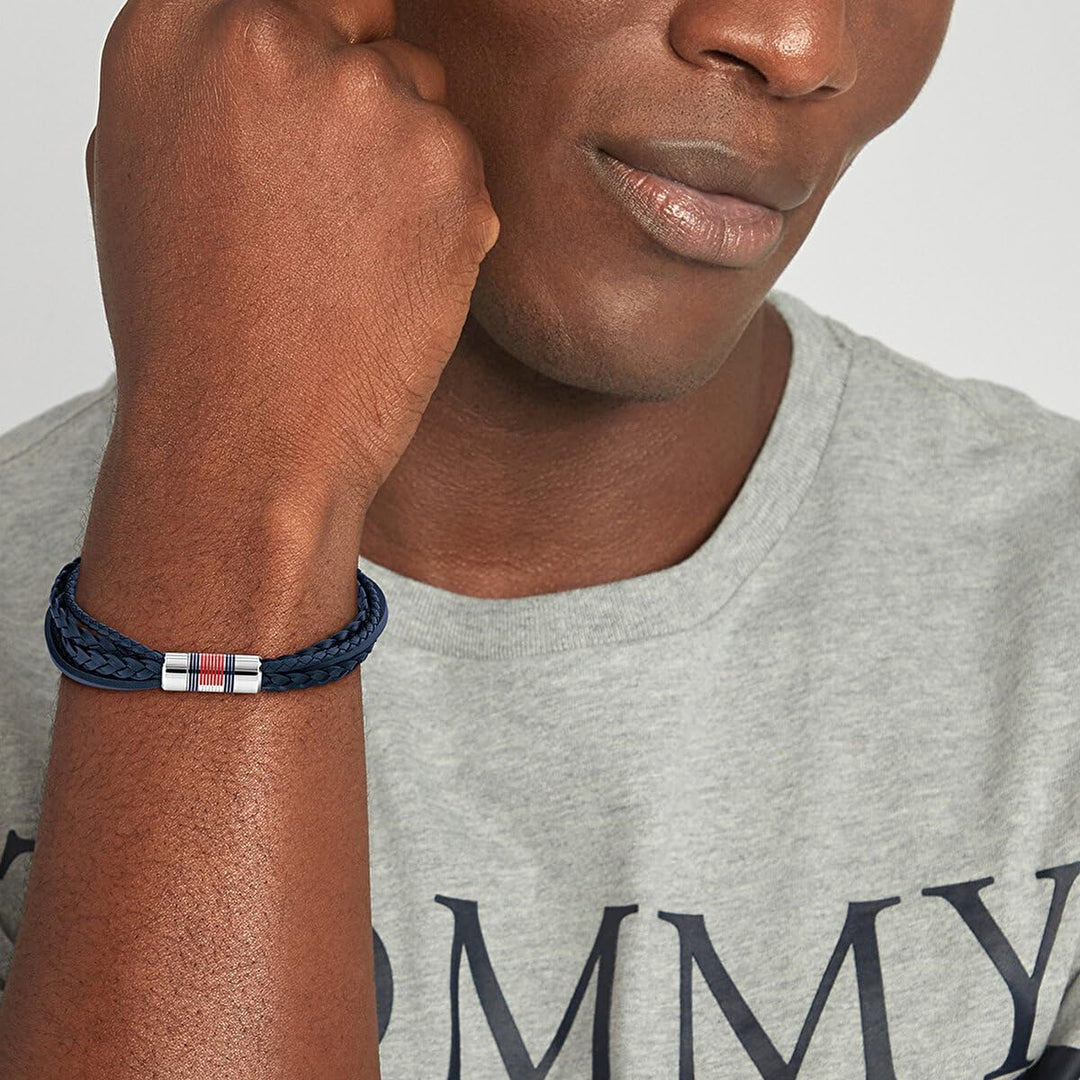 Tommy Hilfiger Jewelry Lederarmband für Herren Marinblaues - 2790427