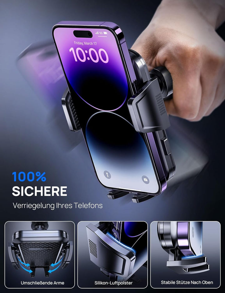GUANDA TECHNOLOGIES CO., LTD. Handyhalterung Auto Smartphone Handyhalter Lüftung Universale Rutschfe