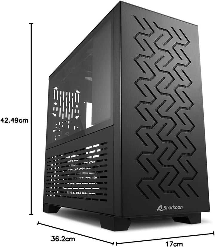Sharkoon MS-Z1000 Black, Micro-ATX PC Gehäuse Schwarz
