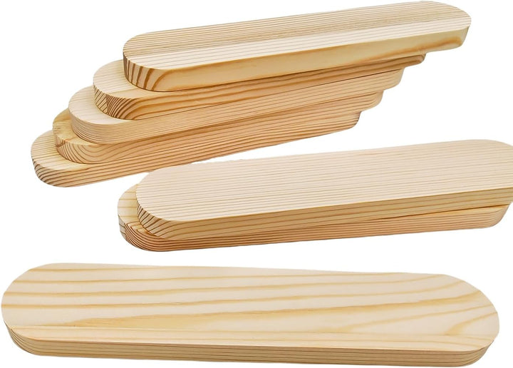 Anktily Unlackierte ovale Holzblöcke aus Kiefernholz zum Basteln, Schnitzen, Gravieren, Malen (25 x