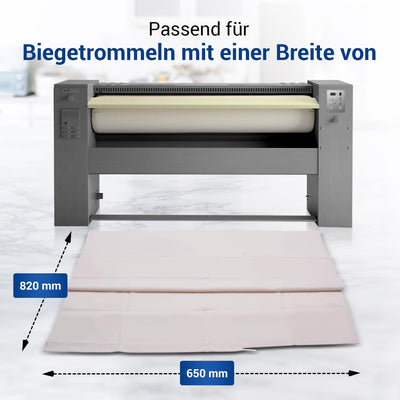 VIOKS Walzenbezug für Mangel Bügelmaschine, Mangeltuch 65 cm für Automatische Bügelmaschine Walzenbe