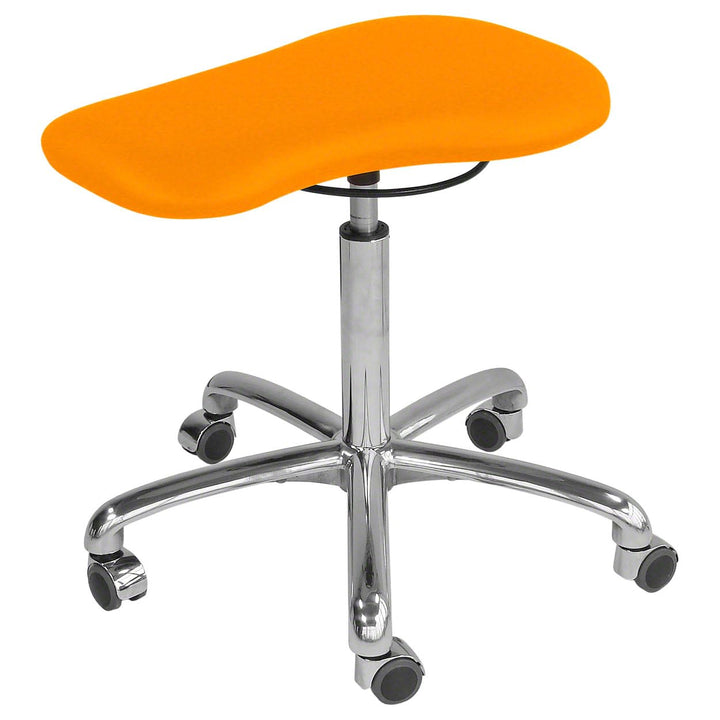 Sport-Tec Therapiehocker Exklusiv mit Polster und Rollen, Praxishocker, Rollhocker Mango, Mango