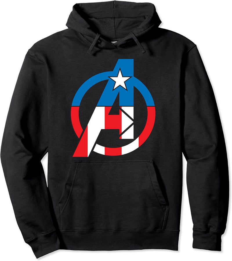 Marvel Avengers Captain America Costume Fill Logo Pullover Hoodie