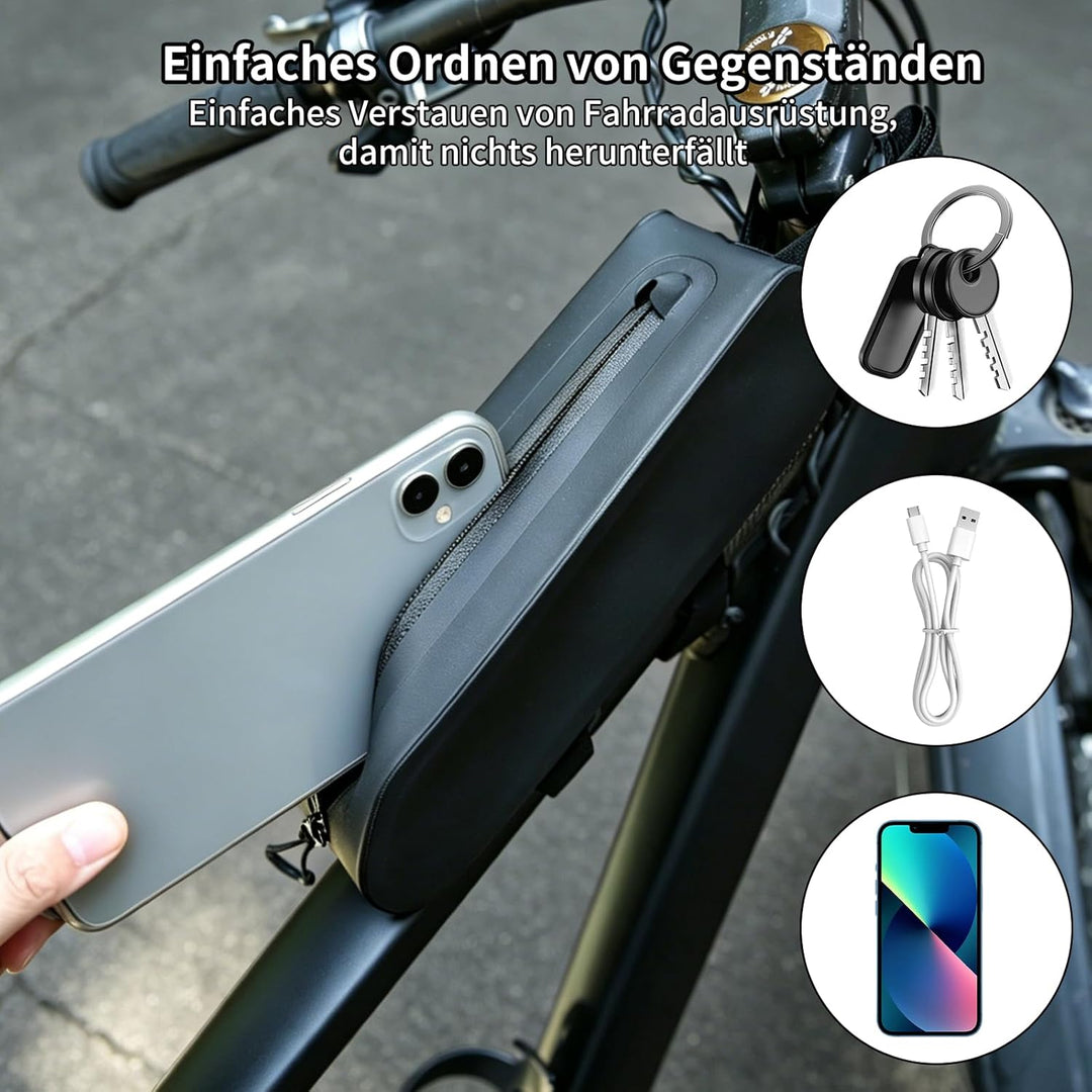 Fahrrad Rahmentasche, Oberrohrtasche Fahrrad, oberrohrtasche rennrad, wasserdichte Fahrradtasche Rah