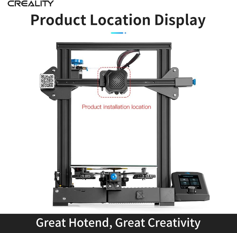 Creality Offiziell Ender 3 V2 Full Hotend Kit, 3D Drucker Extruder Kit mit Capricorn Bowden PTFE Sch