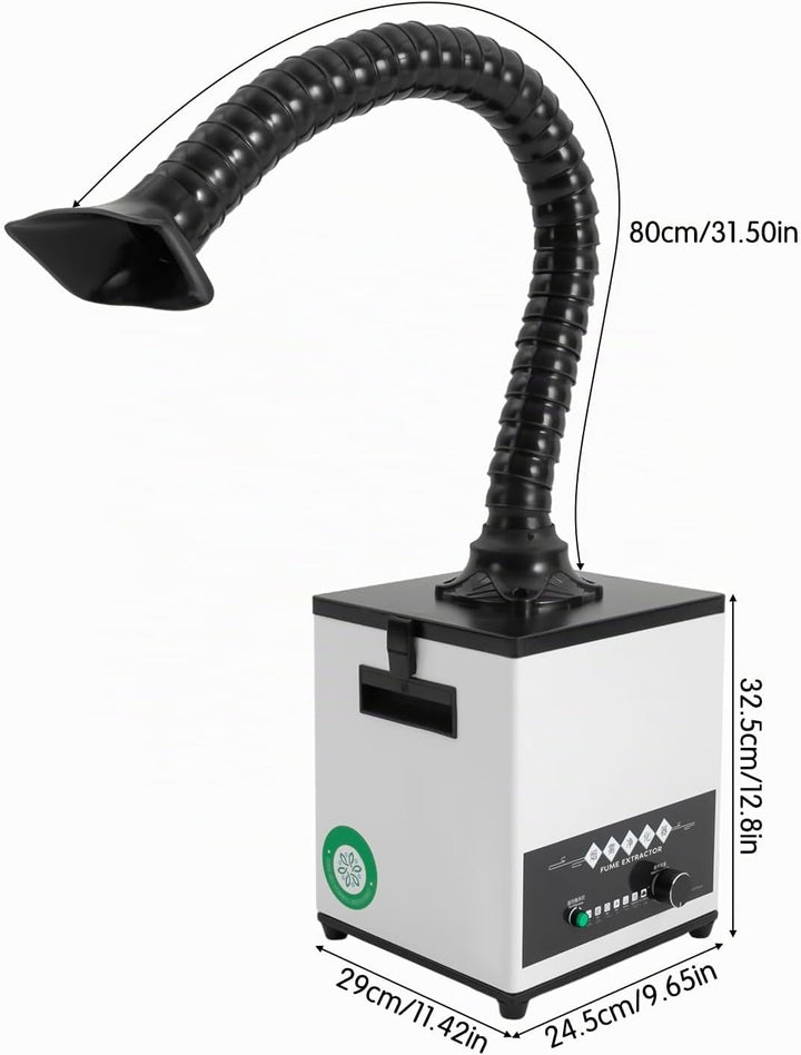 Lötrauchabsorber - Leistungsstarke 225m³/h 100W Absaugung, geräuscharmes, 3-stufiges Filtersystem mi